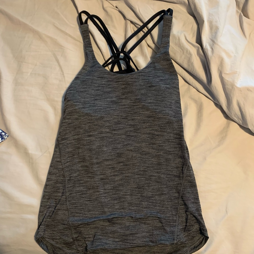BLACK AND GRAY LULULEMON TANK TOP🖤